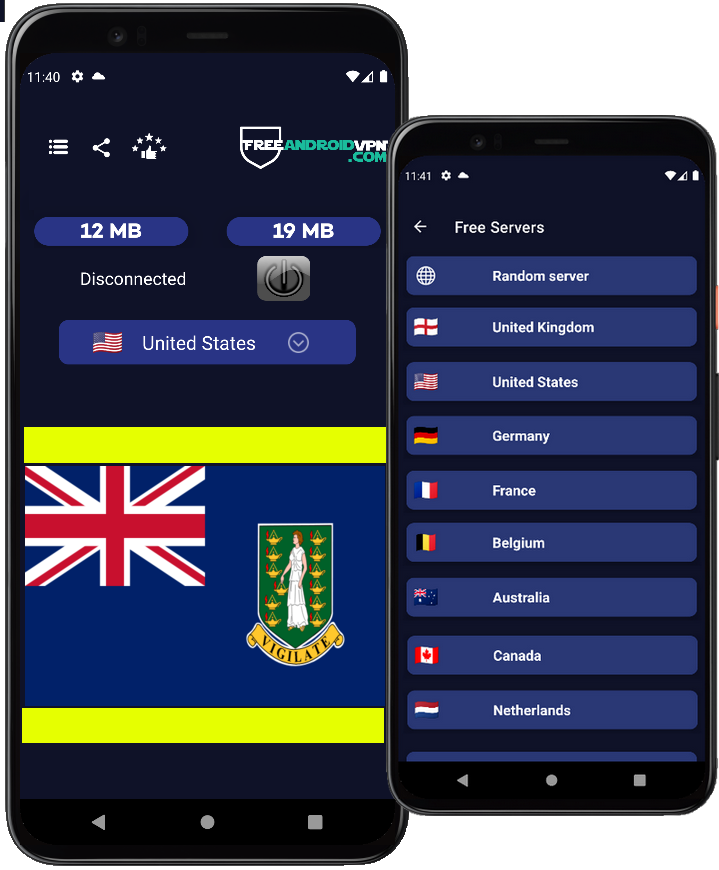 Free British Virgin Islands VPN for Android