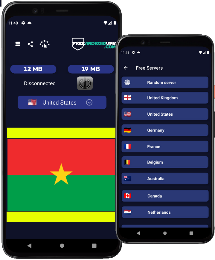Free Burkina Faso VPN for Android