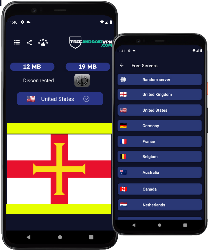Free Guernsey VPN for Android