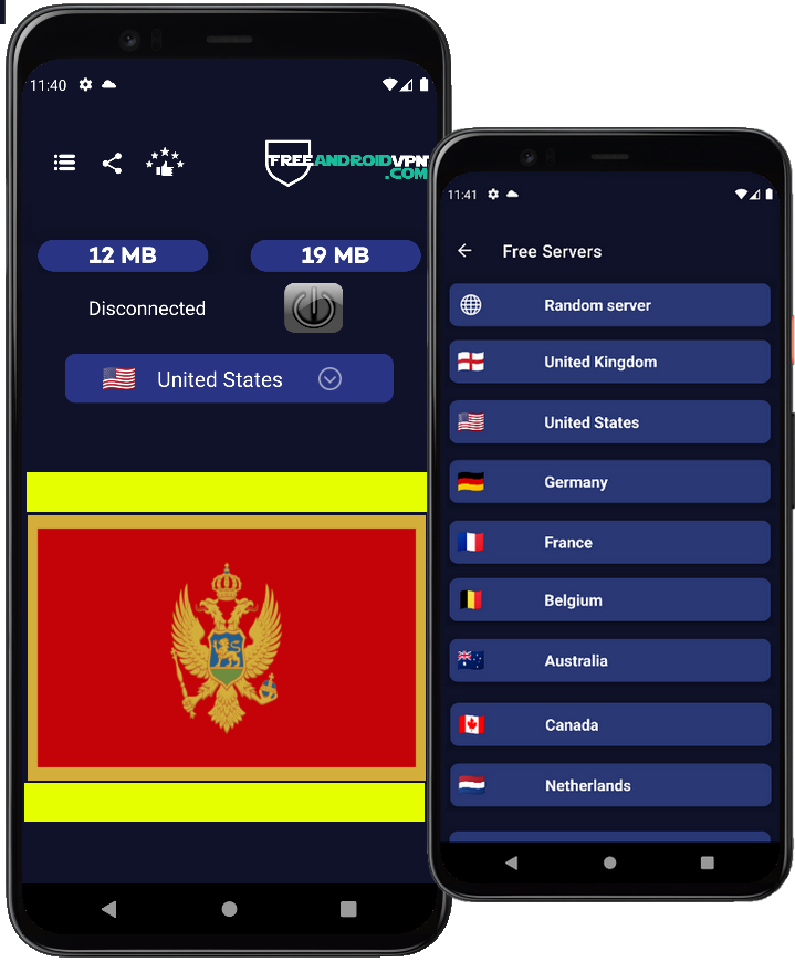 Free Montenegro VPN for Android
