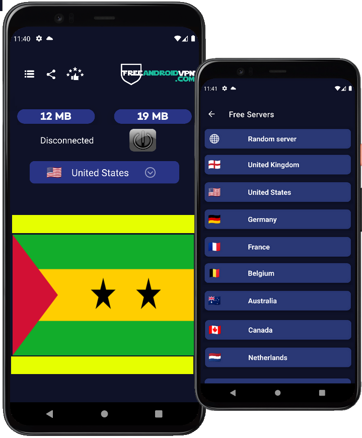 Free São Tomé and Príncipe VPN for Android