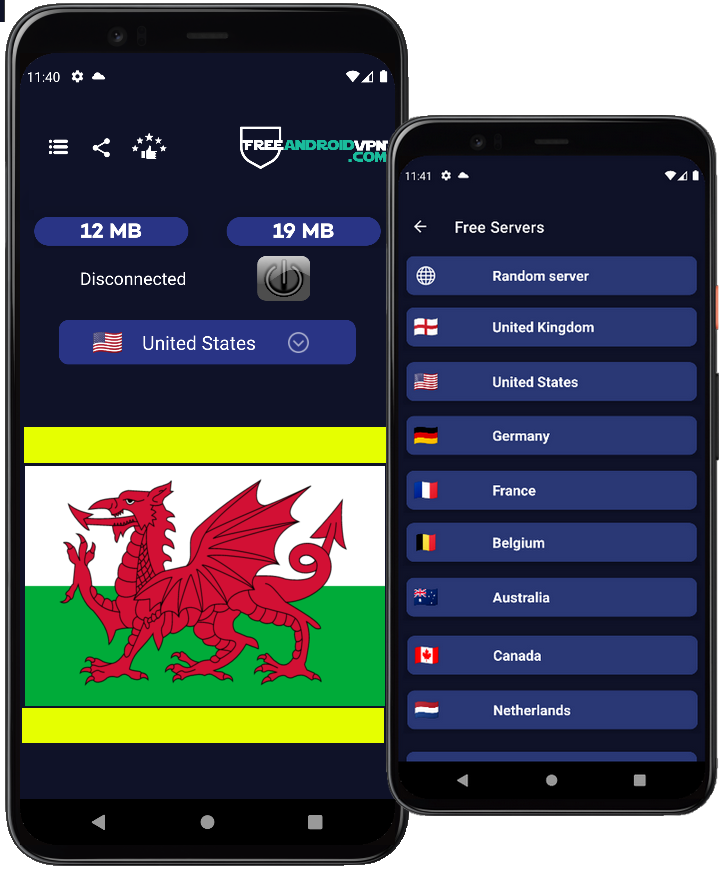 Free Wales VPN for Android