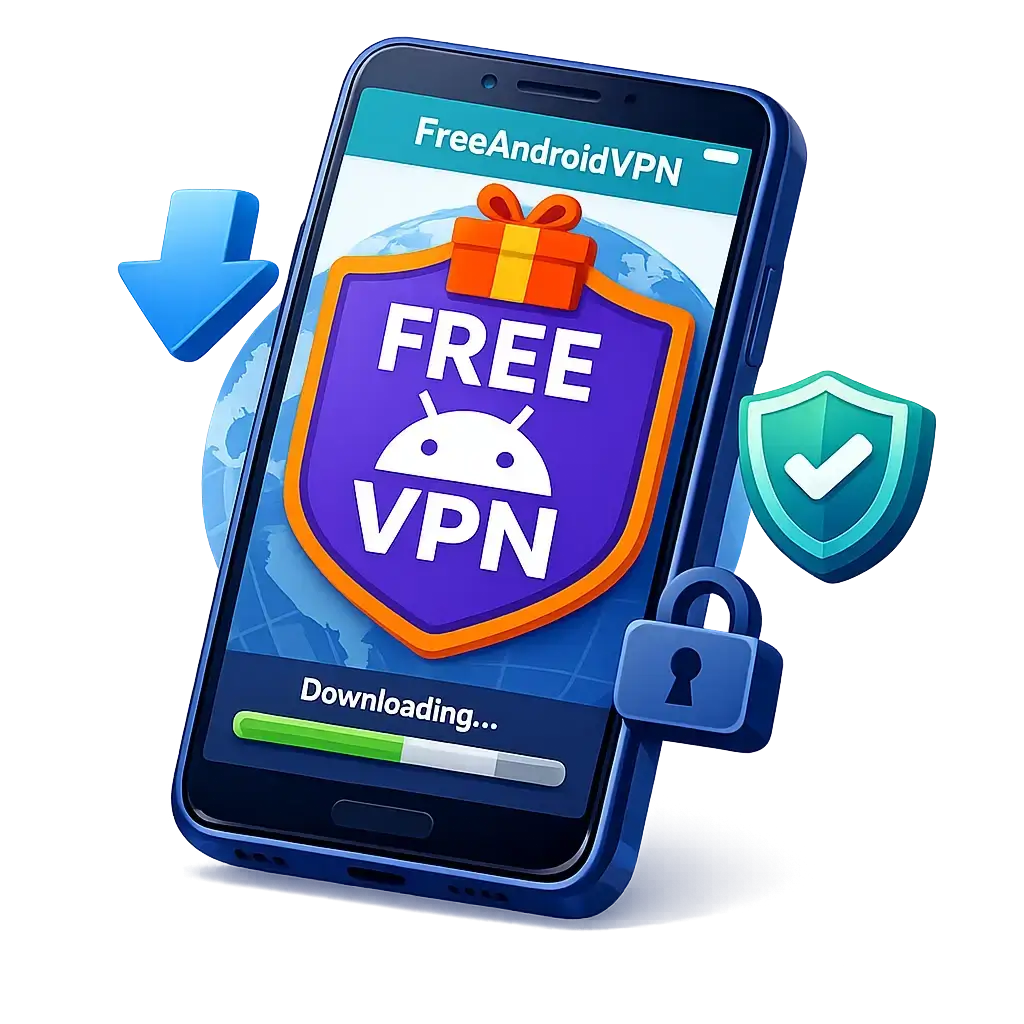 رسم توضيحي لتحميل Free Android VPN