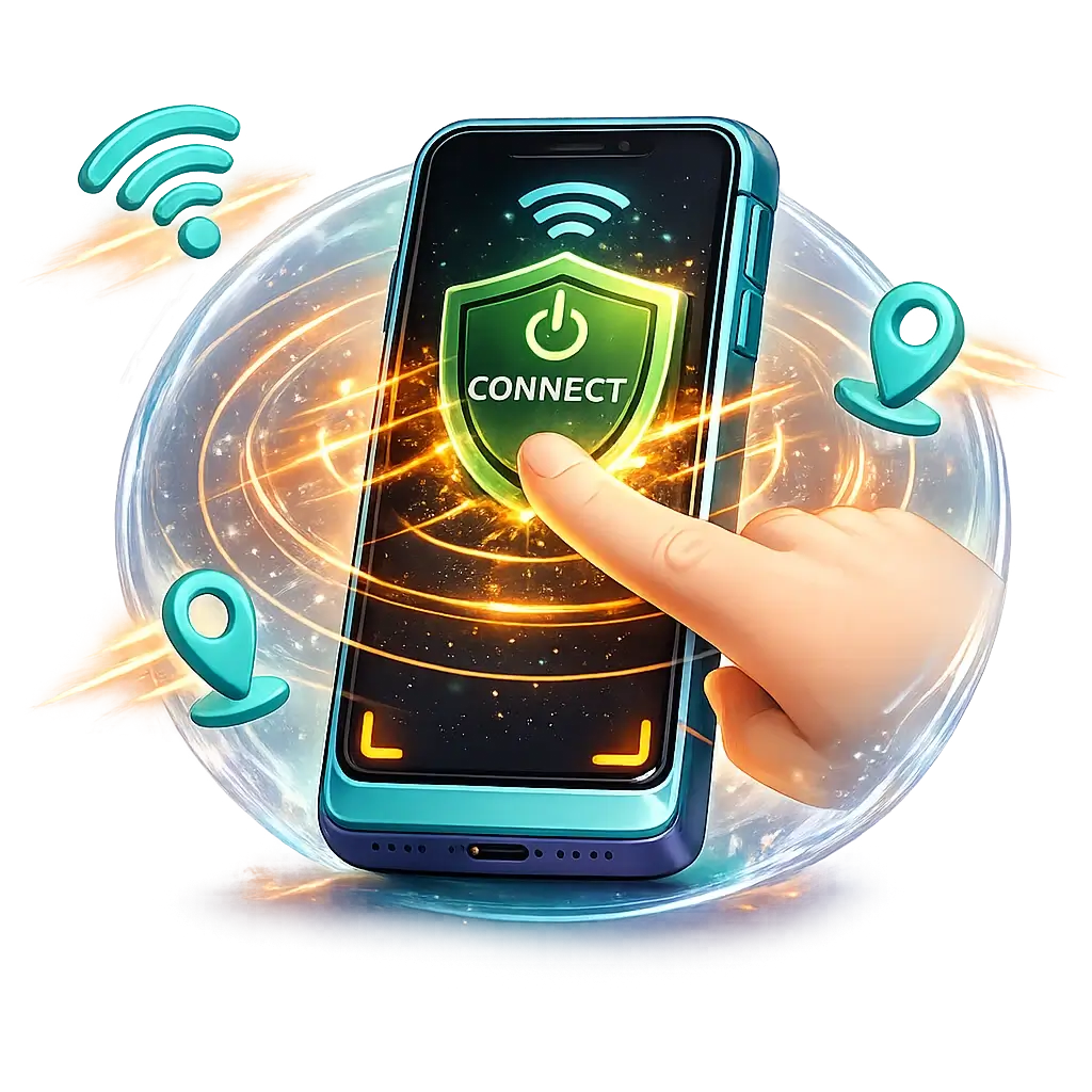 Ein-Tipp-Verbindung zum kostenlosen VAE VPN-Server