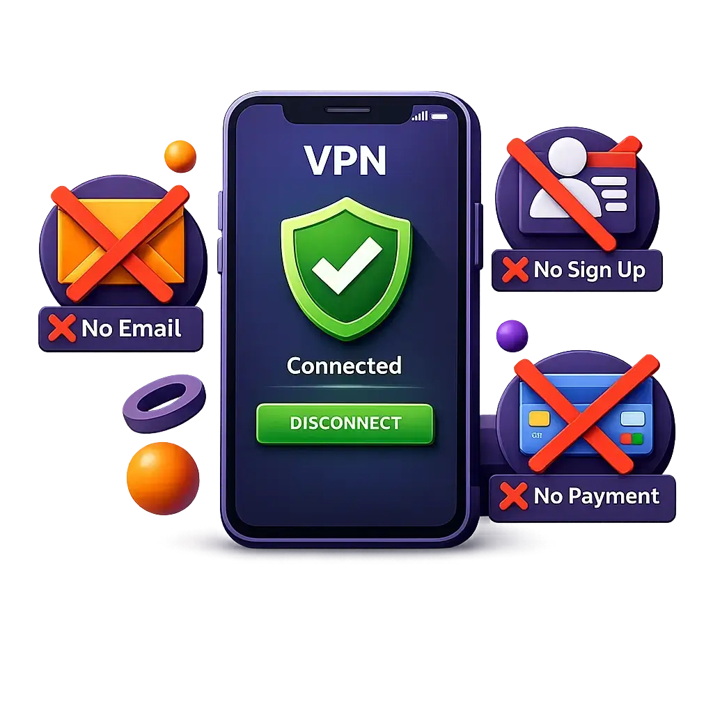 Free Android VPN - اتصال فوري بدون شاشة تسجيل