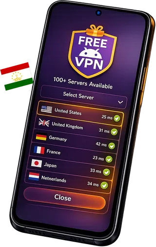 VPN voor Android: Tadzjikistan — FreeAndroidVPN