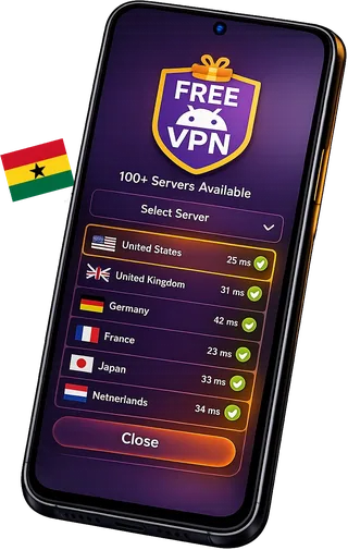 VPN pour Android : Ghana — FreeAndroidVPN
